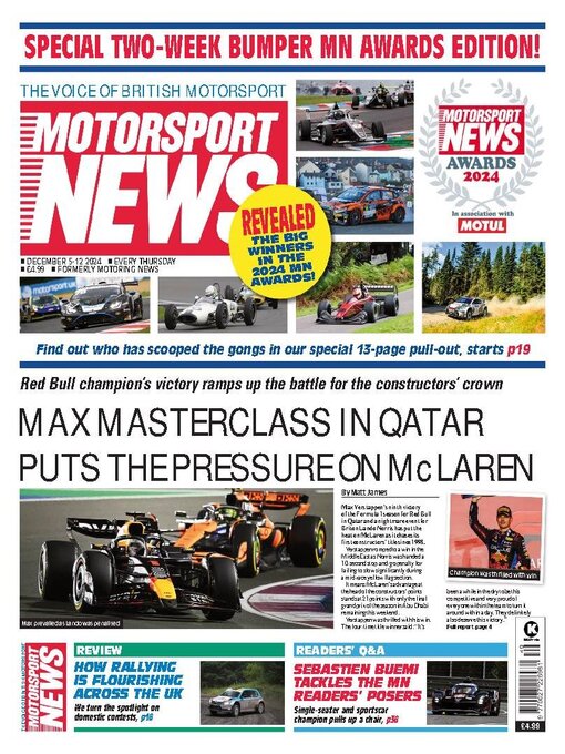 Title details for Motorsport News by Kelsey Publishing Ltd - Available